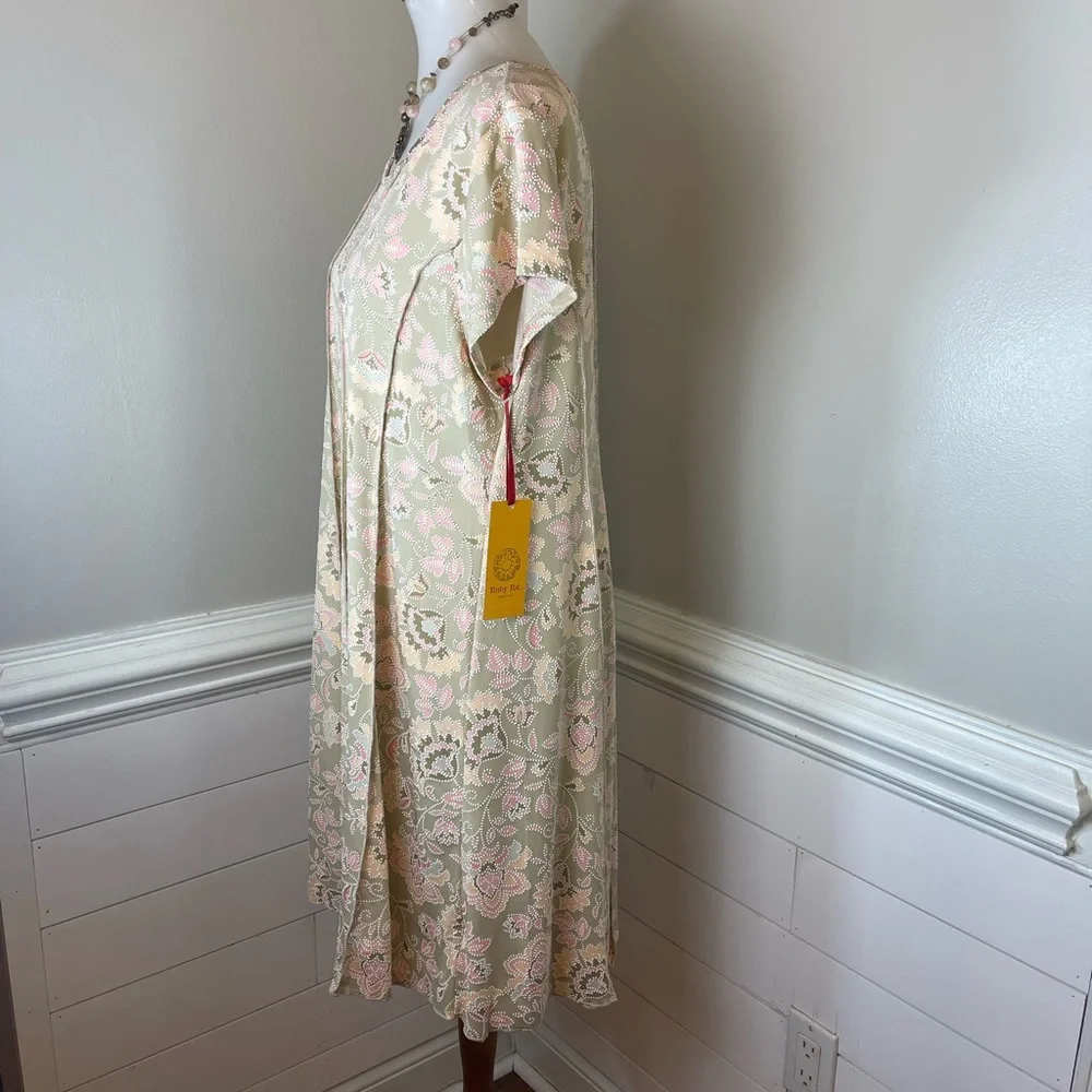 Ruby Rd. Textured Dot & Floral Print Dress XL FREE SHIP - Picture 2 of 5